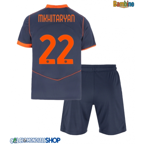 Maglie da calcio Inter Milan Henrikh Mkhitaryan #22 Terza Maglia Bambino 2025-26 Manica Corta + Pantaloni corti)